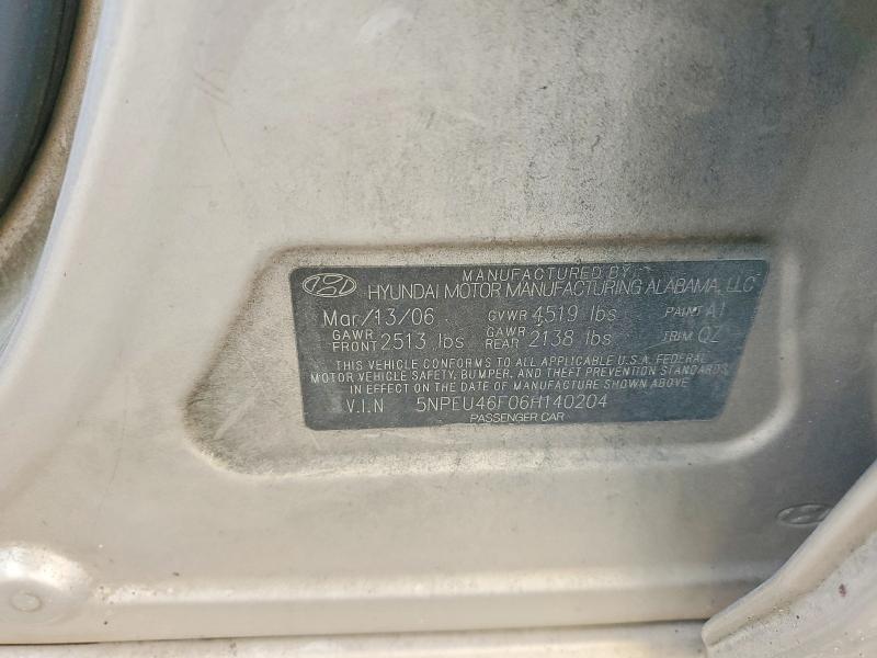 Продаж на аукціоні авто 2006 Hyundai Sonata, vin: 5NPEU46F06H140204, номер лоту: 69381456