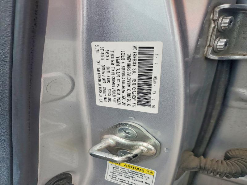 Продажа на аукционе авто 2012 Honda Accord, vin: 1HGCP2F86CA188508, номер лота: 69259726