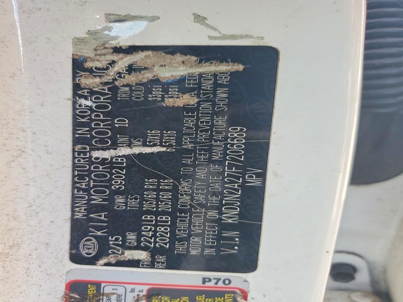 2015 Kia Soul მანქანა იყიდება აუქციონზე, vin: KNDJN2A27F7206689, აუქციონის ნომერი: 67465476
