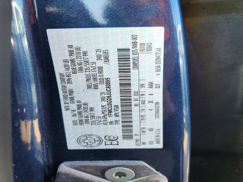 67165726 :رقم المزاد ، 1FMCU0GD8JUC80895 vin ، 2018 Ford Escape مزاد بيع