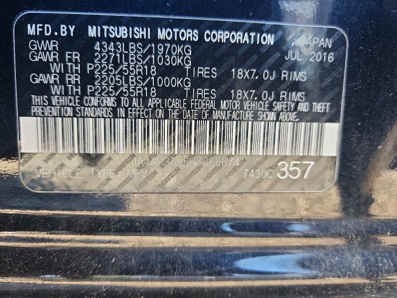 Продажа на аукционе авто 2016 Mitsubishi Outlander Sport, vin: JA4AP3AU6GZ060674, номер лота: 67606366