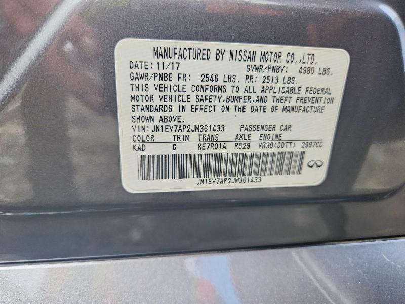 Продажа на аукционе авто 2018 Infiniti Q50, vin: JN1EV7AP2JM361433, номер лота: 67442616