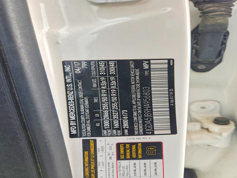 67216976 :رقم المزاد ، 4JGDA5JB9HA956803 vin ، 2017 Mercedes-benz Gle مزاد بيع