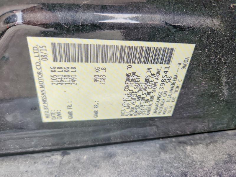 Продаж на аукціоні авто 2016 Nissan Maxima, vin: 1N4AA6AP6GC398541, номер лоту: 67281896