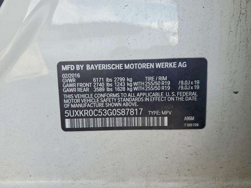 Продаж на аукціоні авто 2016 Bmw X5, vin: 5UXKR0C53G0S87817, номер лоту: 67647646