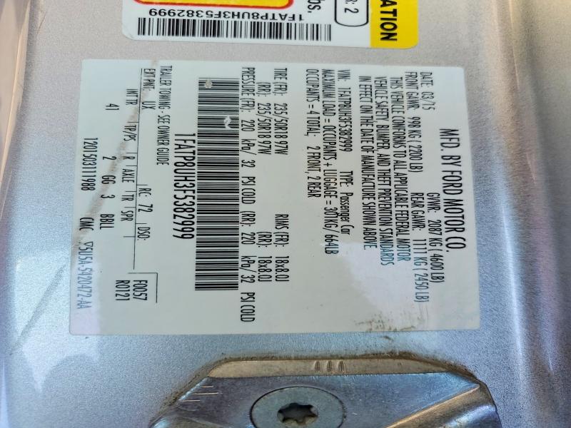 69212326 :رقم المزاد ، 1FATP8UH3F5382999 vin ، 2015 Ford Mustang مزاد بيع