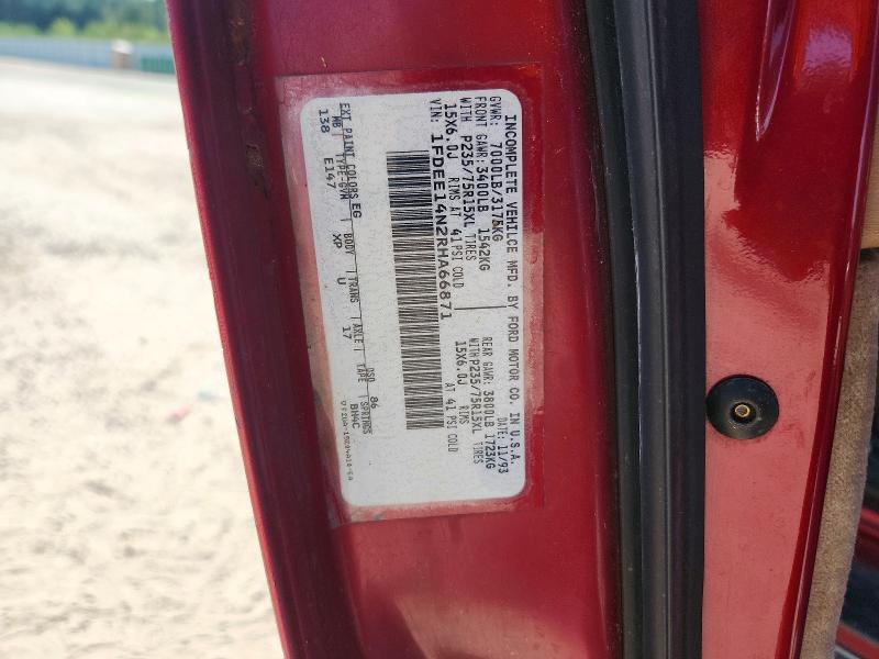 70917026 :رقم المزاد ، 1FDEE14N2RHA66871 vin ، 1994 Ford Econoline مزاد بيع