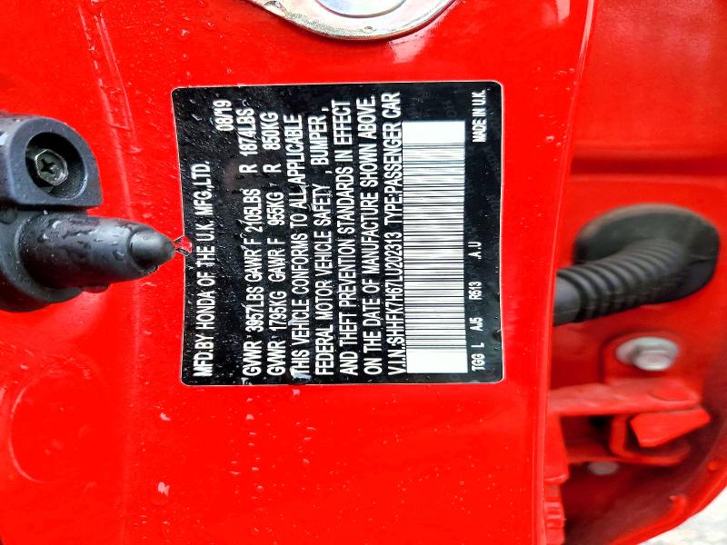 Продажа на аукционе авто 2020 Honda Civic, vin: SHHFK7H67LU202313, номер лота: 68701826