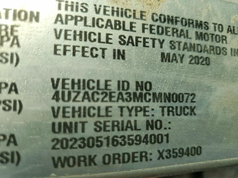2021 Freightliner Mt45 Chassis მანქანა იყიდება აუქციონზე, vin: 4UZAC2EA3MCMN0072, აუქციონის ნომერი: 66549346