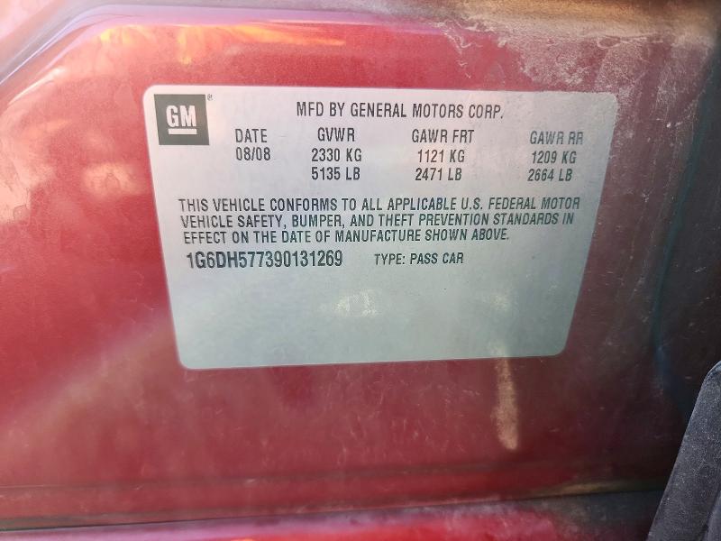 Aukcja sprzedaży 2009 Cadillac Cts, vin: 1G6DH577390131269, numer aukcji: 67493666