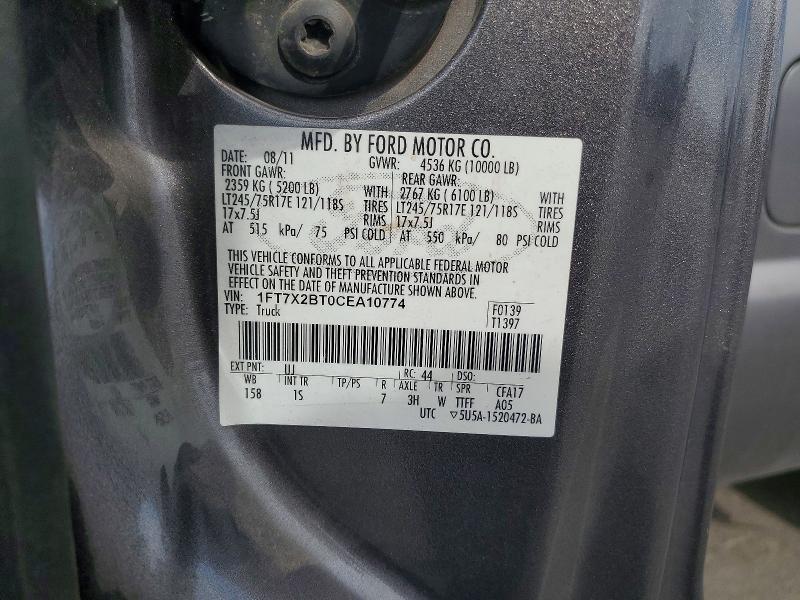 Продажа на аукционе авто 2012 Ford F250, vin: 1FT7X2BT0CEA10774, номер лота: 68862996