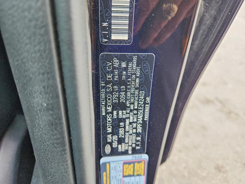 Aukcja sprzedaży 2020 Kia Forte, vin: 3KPF34AD5LE242403, numer aukcji: 70324996
