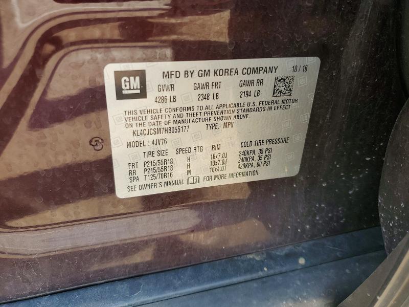 Продажа на аукционе авто 2017 Buick Encore, vin: KL4CJCSM7HB055177, номер лота: 67473306