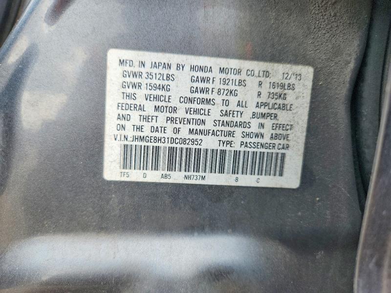 Продаж на аукціоні авто 2013 Honda Fit, vin: JHMGE8H31DC082952, номер лоту: 68735306