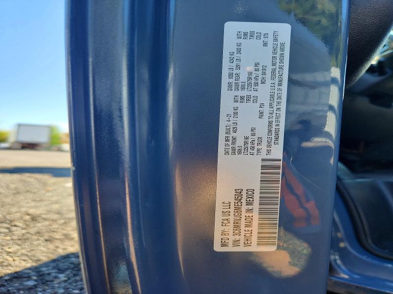 Aukcja sprzedaży 2021 Ram Promaster 3500, vin: 3C6MRVJG6ME545043, numer aukcji: 66937926