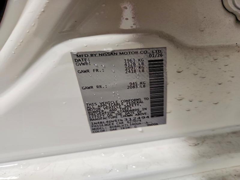 70015666 :رقم المزاد ، 1N4BL4DV6TN312494 vin ، 2026 Nissan Altima مزاد بيع