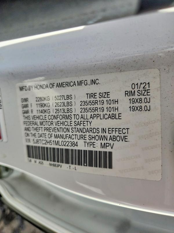 Aukcja sprzedaży 2021 Acura Rdx, vin: 5J8TC2H51ML022384, numer aukcji: 69140796
