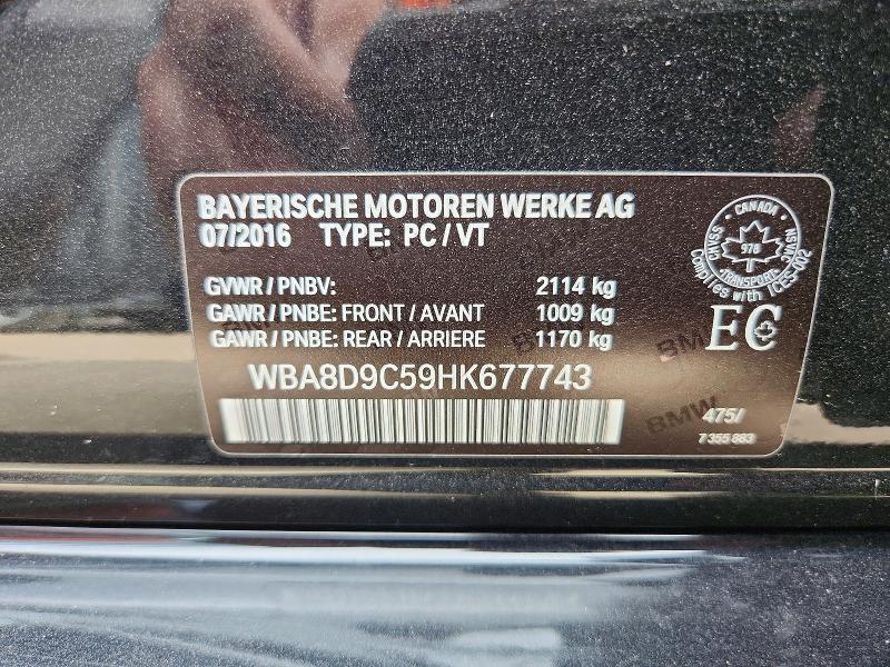 Aukcja sprzedaży 2017 Bmw 330, vin: WBA8D9C59HK677743, numer aukcji: 69573616