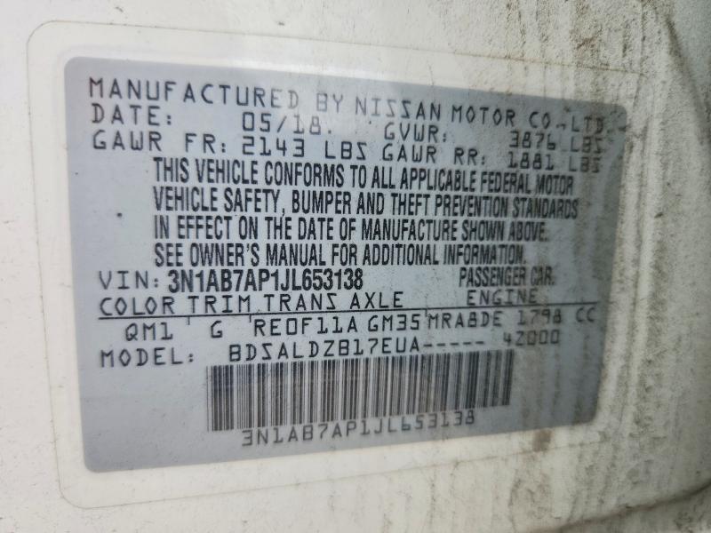 Продаж на аукціоні авто 2018 Nissan Sentra, vin: 3N1AB7AP1JL653138, номер лоту: 67616376