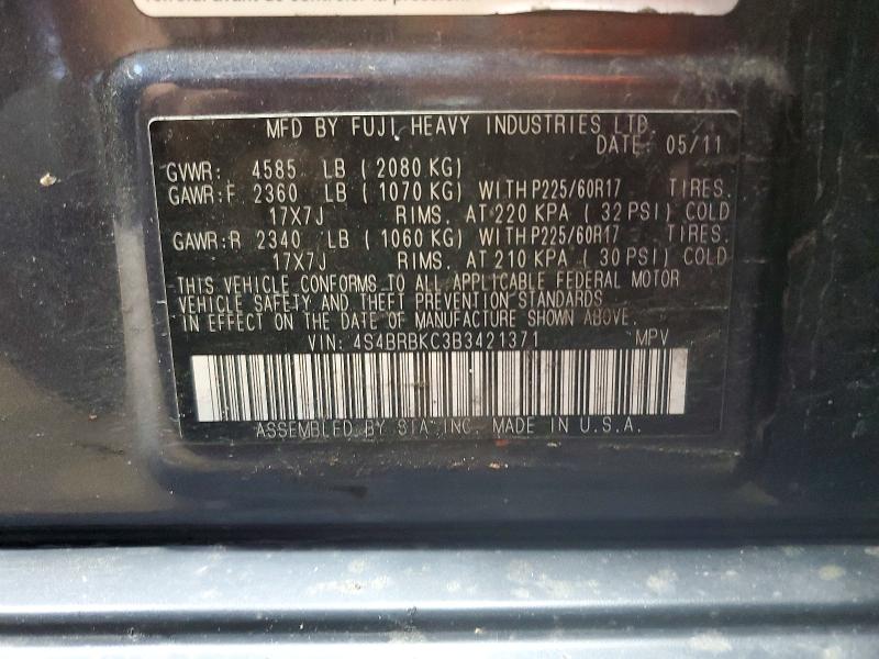 Продаж на аукціоні авто 2011 Subaru Outback, vin: 4S4BRBKC3B3421371, номер лоту: 67244906