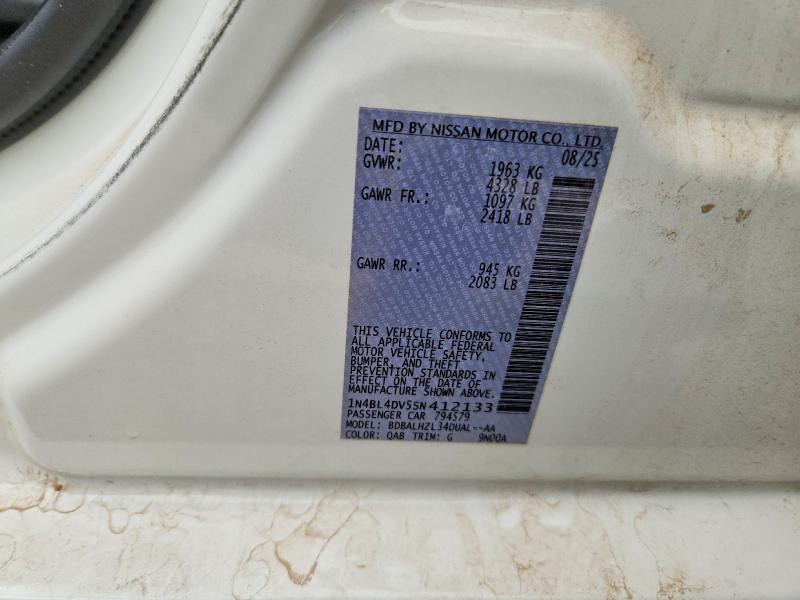 67901886 :رقم المزاد ، 1N4BL4DV5SN412133 vin ، 2025 Nissan Altima مزاد بيع