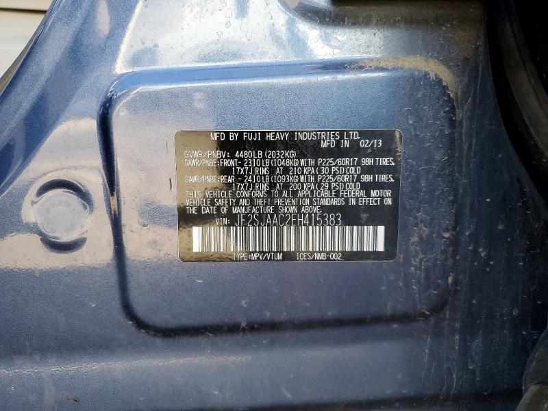 Aukcja sprzedaży 2014 Subaru Forester, vin: JF2SJAAC2EH415383, numer aukcji: 67737756