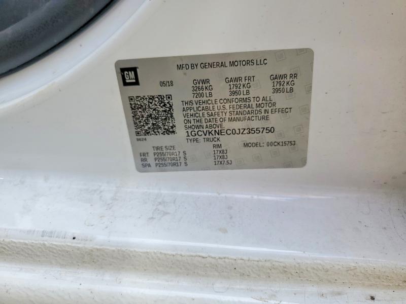67515806 :رقم المزاد ، 1GCVKNEC0JZ355750 vin ، 2018 Chevrolet Silverado مزاد بيع