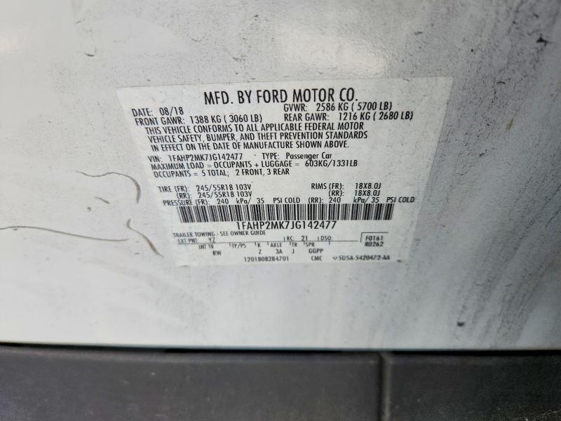 Aukcja sprzedaży 2018 Ford Taurus, vin: 1FAHP2MK7JG142477, numer aukcji: 70737686
