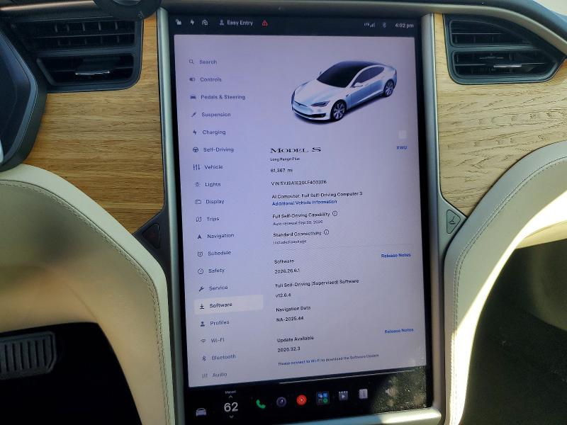 Aukcja sprzedaży 2020 Tesla Model S, vin: 5YJSA1E20LF403326, numer aukcji: 69643236