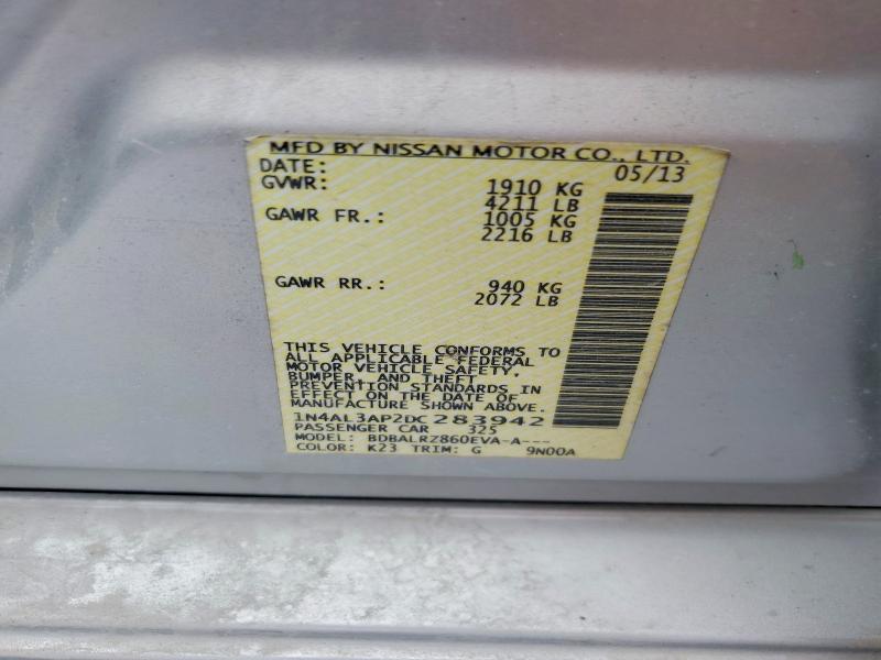 Продаж на аукціоні авто 2013 Nissan Altima, vin: 1N4AL3AP2DC283942, номер лоту: 66851746