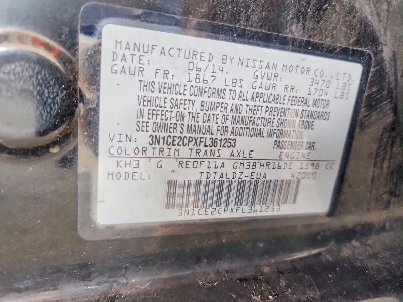 Продаж на аукціоні авто 2015 Nissan Versa Note, vin: 3N1CE2CPXFL361253, номер лоту: 68915346