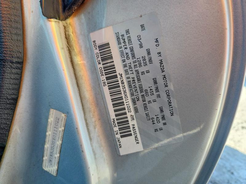 Auction sale of the 1999 Mazda Mx-5 Miata, vin: JM1NB3536X0111022        , lot number: 69187176