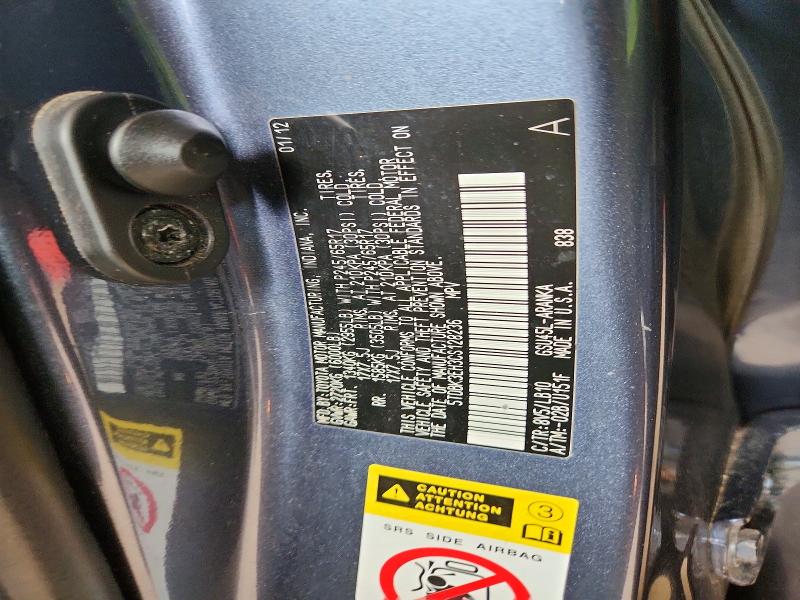 2012 Toyota Highlander მანქანა იყიდება აუქციონზე, vin: 5TDBK3EH3CS128236, აუქციონის ნომერი: 70226976