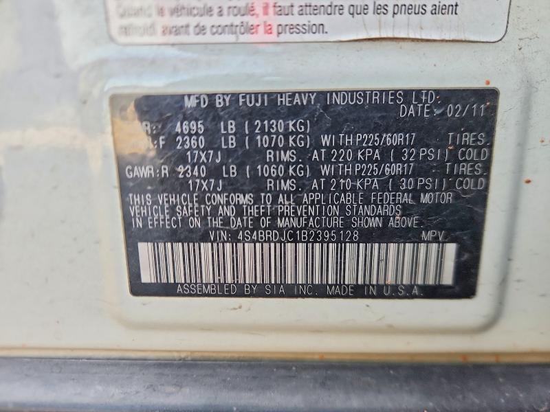 Aukcja sprzedaży 2011 Subaru Outback, vin: 4S4BRDJC1B2395128, numer aukcji: 67541056