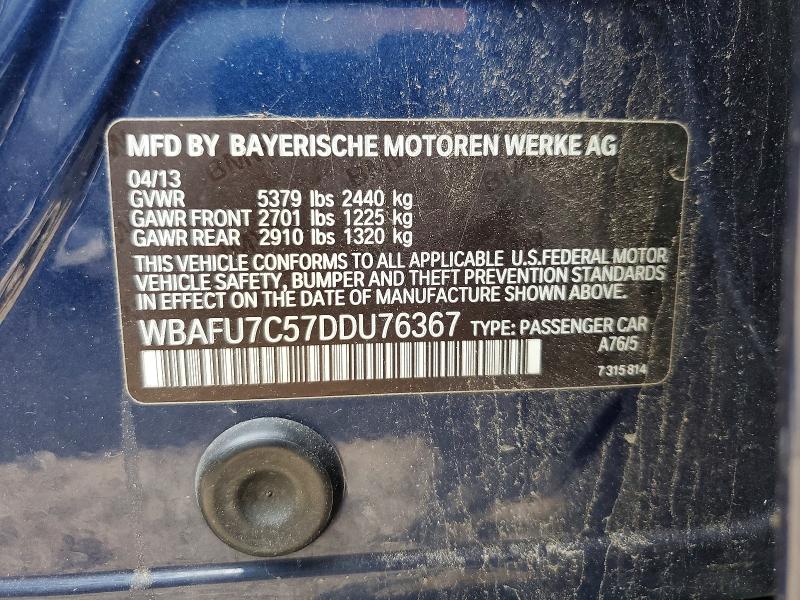 Продажа на аукционе авто 2013 Bmw 535, vin: WBAFU7C57DDU76367, номер лота: 69006516