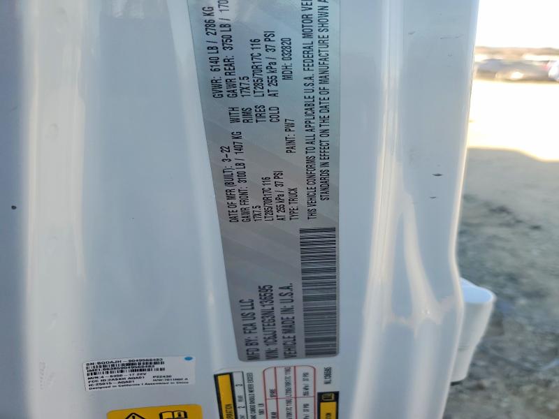 2022 Jeep Gladiator მანქანა იყიდება აუქციონზე, vin: 1C6JJTEG3NL136595, აუქციონის ნომერი: 69936336