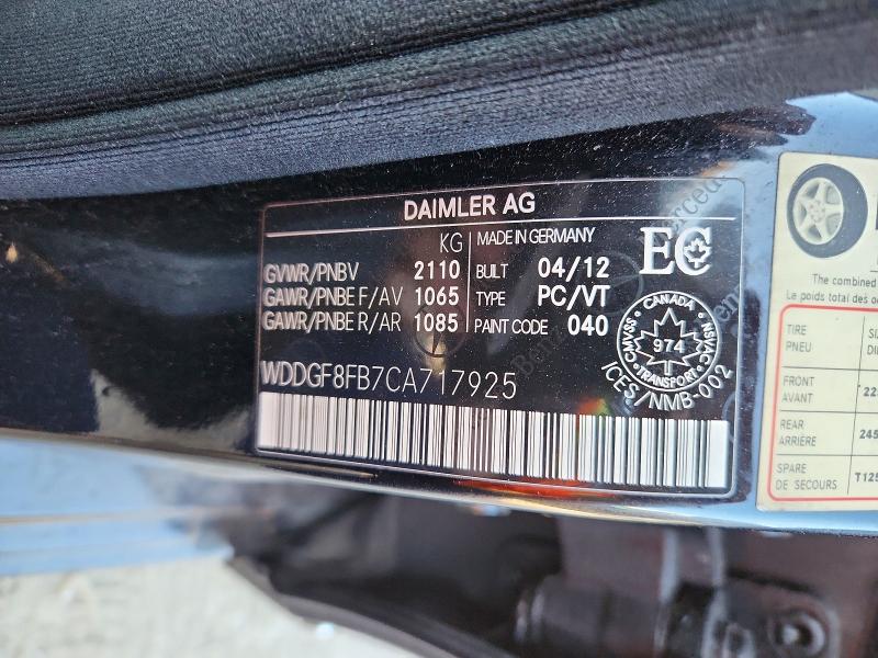 Продаж на аукціоні авто 2012 Mercedes-benz C, vin: WDDGF8FB7CA717925, номер лоту: 68221446