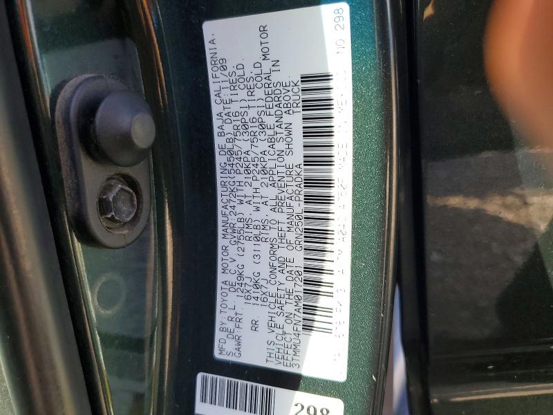Продажа на аукционе авто 2010 Toyota Tacoma, vin: 3TMMU4FN7AM017201, номер лота: 68690936