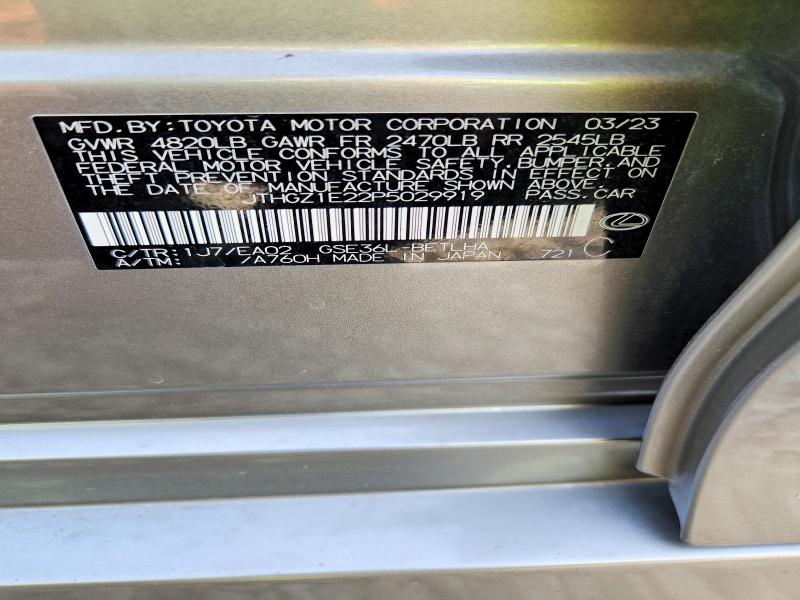 Aukcja sprzedaży 2023 Lexus Is, vin: JTHGZ1E22P5029919, numer aukcji: 68068976