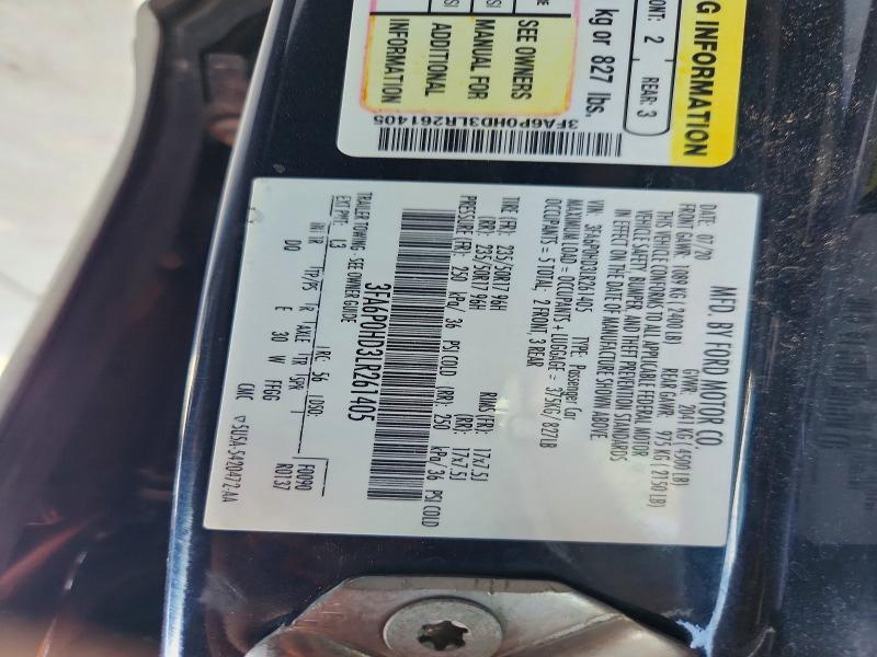 Продажа на аукционе авто 2020 Ford Fusion, vin: 3FA6P0HD3LR261405, номер лота: 67814986