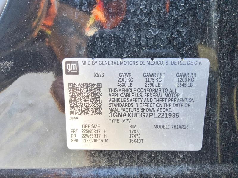 Aukcja sprzedaży 2023 Chevrolet Equinox, vin: 3GNAXUEG7PL221936, numer aukcji: 67826556