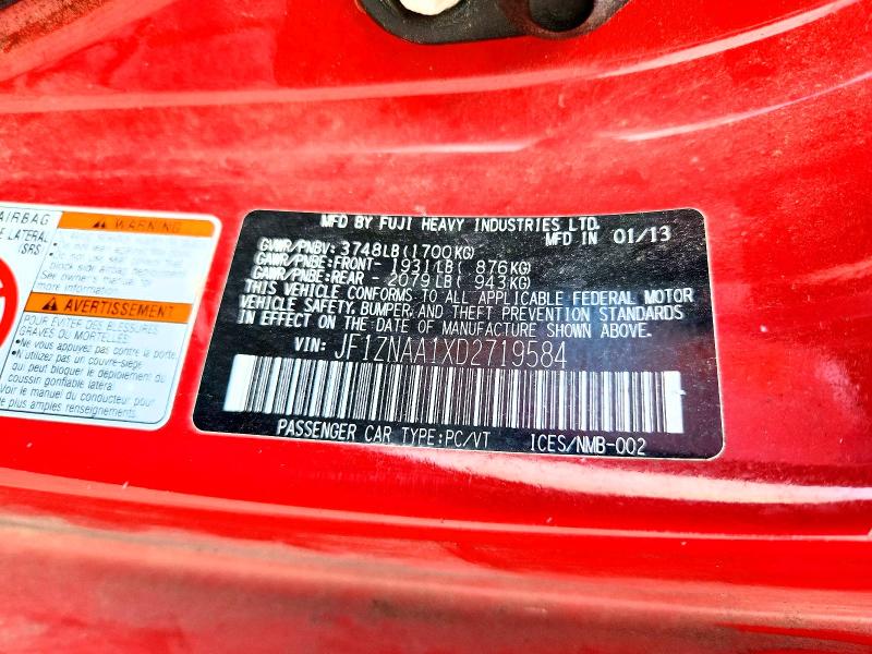 Продаж на аукціоні авто 2013 Scion Fr-s, vin: JF1ZNAA1XD2719584, номер лоту: 67837726