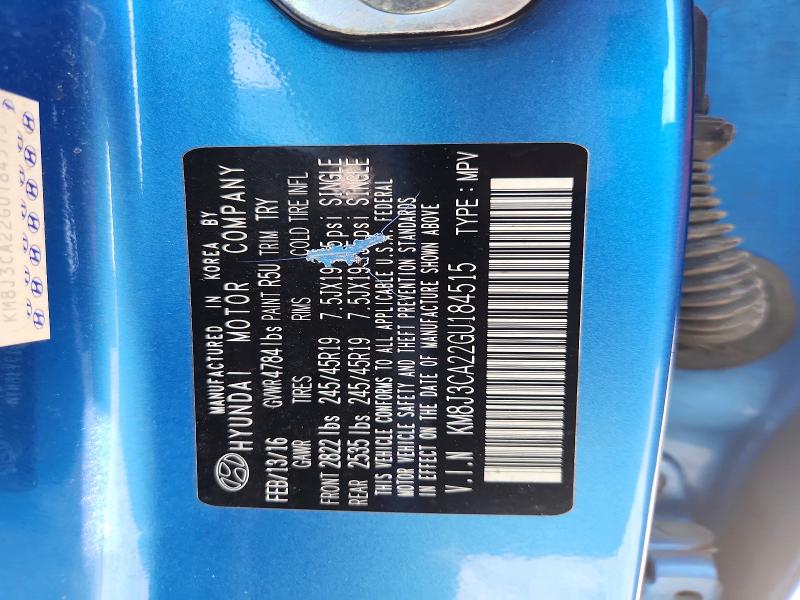 Aukcja sprzedaży 2016 Hyundai Tucson, vin: KM8J3CA22GU184515, numer aukcji: 67764246