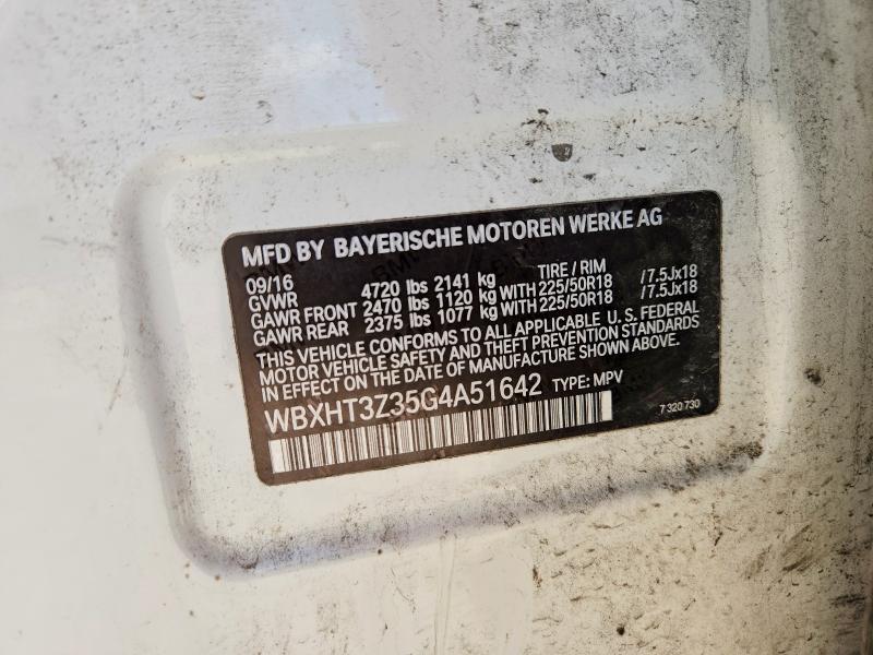 Aukcja sprzedaży 2016 Bmw X1, vin: WBXHT3Z35G4A51642, numer aukcji: 68569276