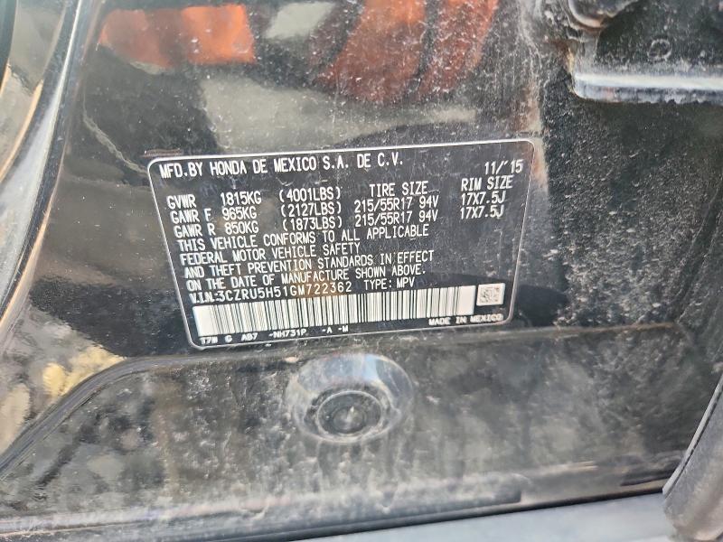 Aukcja sprzedaży 2016 Honda Hr-v, vin: 3CZRU5H51GM722362, numer aukcji: 67124176