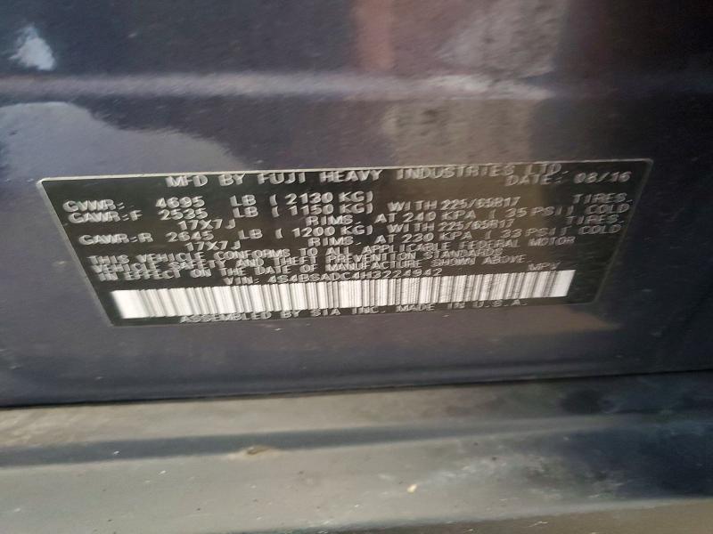 Продаж на аукціоні авто 2017 Subaru Outback, vin: 4S4BSADC4H3224942, номер лоту: 69657936