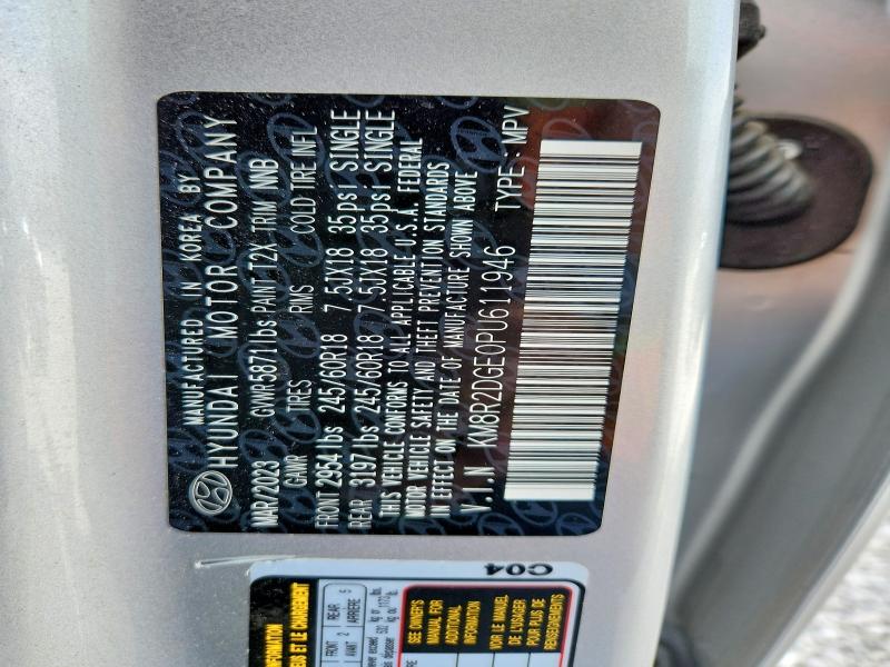 68623556 :رقم المزاد ، KM8R2DGE0PU611946 vin ، 2023 Hyundai Palisade مزاد بيع