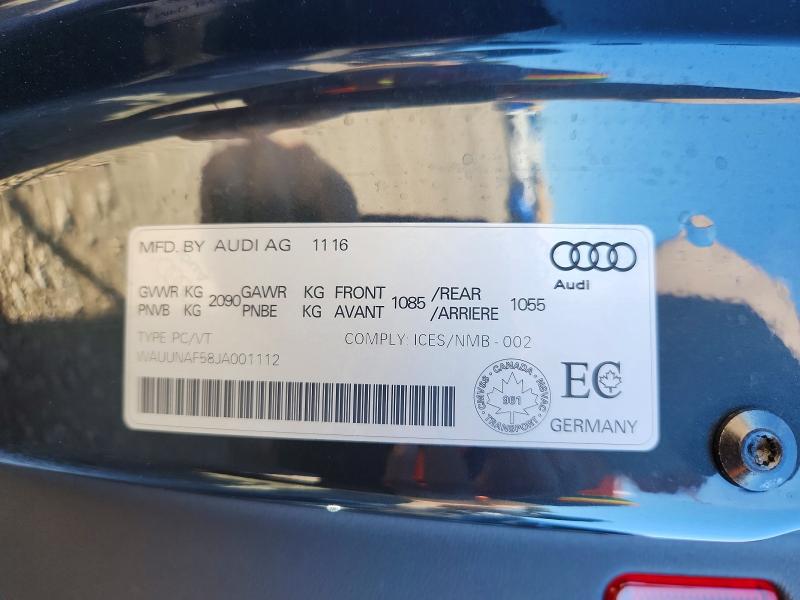 Aukcja sprzedaży 2018 Audi A5, vin: WAUUNAF58JA001112, numer aukcji: 69123186