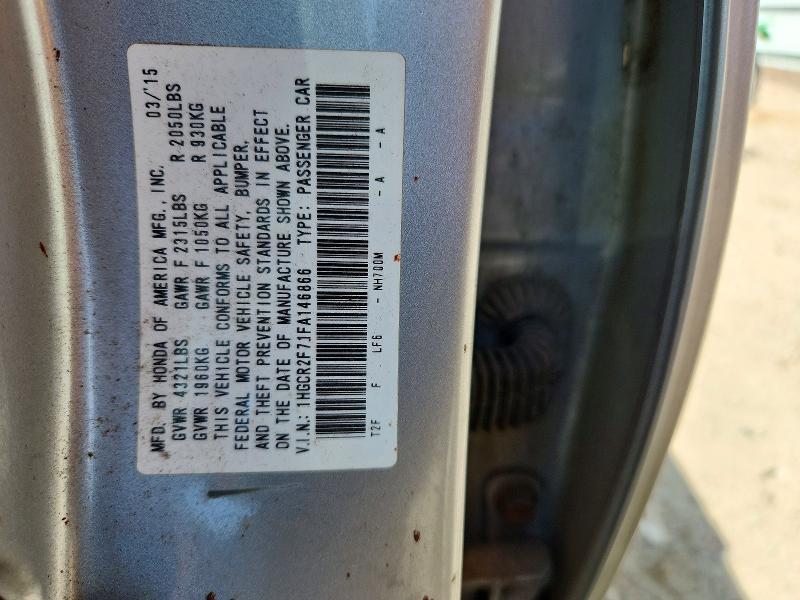 67440446 :رقم المزاد ، 1HGCR2F71FA146866 vin ، 2015 Honda Accord مزاد بيع