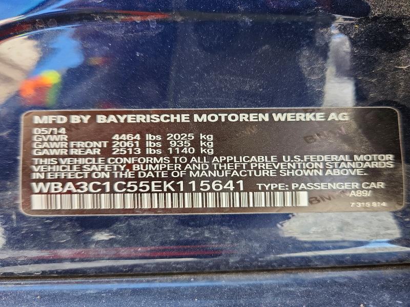 70715346 :رقم المزاد ، WBA3C1C55EK115641 vin ، 2014 Bmw 328 مزاد بيع